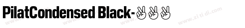PilatCondensed Black字体转换